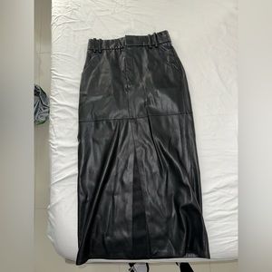 Zara midi leather skirt